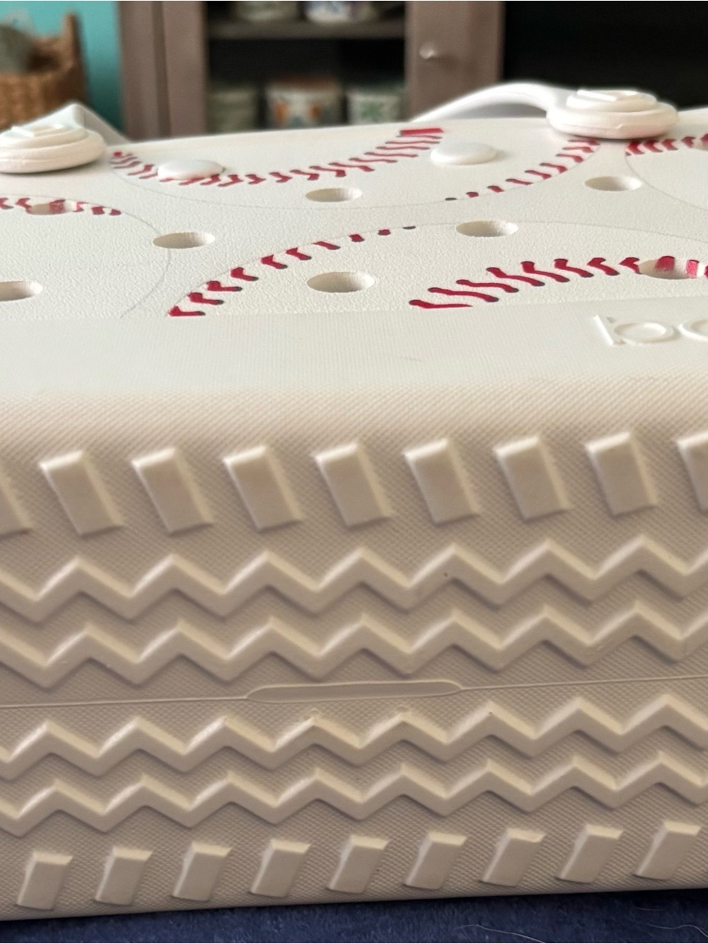 White Baseball Bitty Bogg Bag View 2